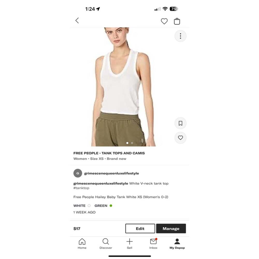 NWT Women's Free People White Tank Top XS